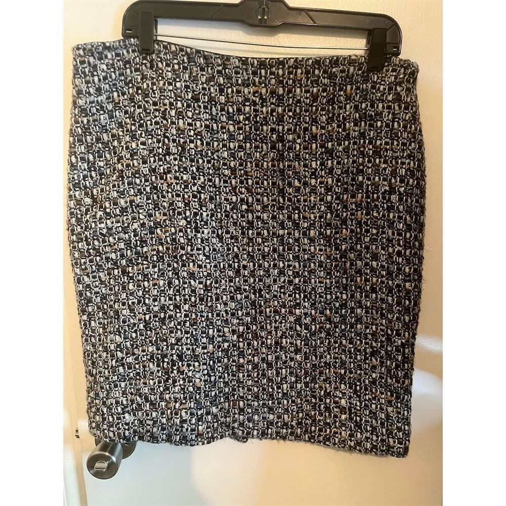 Talbots Petites Tweed Pencil Skirt Size 14‎ Geometric Knee Length